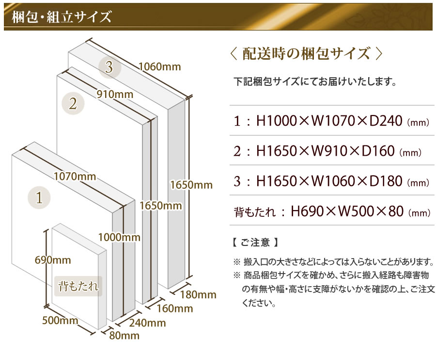 〈 配送時の梱包サイズ 〉