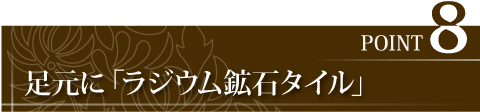 足元に「ラジウム鉱石タイル」